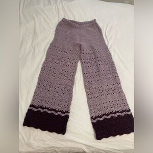 Handmade flare leg acrylic pants size small